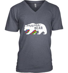Mama Bear Autism t shirt Autism Awareness Month Men's V-Neck Men's V-Neck - skytshirtshop