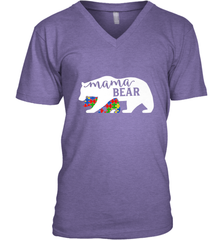 Mama Bear Autism t shirt Autism Awareness Month Men's V-Neck Men's V-Neck - skytshirtshop