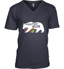 Mama Bear Autism t shirt Autism Awareness Month Men's V-Neck Men's V-Neck - skytshirtshop