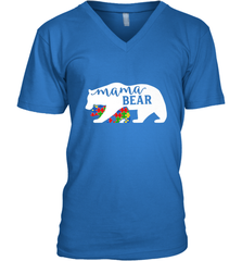 Mama Bear Autism t shirt Autism Awareness Month Men's V-Neck Men's V-Neck - skytshirtshop