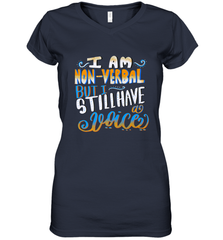 Special Needs NonVerbal Autism Awesome Women's V-Neck T-Shirt Women's V-Neck T-Shirt - skytshirtshop