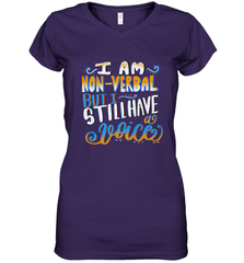 Special Needs NonVerbal Autism Awesome Women's V-Neck T-Shirt Women's V-Neck T-Shirt - skytshirtshop
