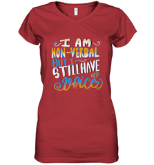 Special Needs NonVerbal Autism Awesome Women's V-Neck T-Shirt Women's V-Neck T-Shirt - skytshirtshop