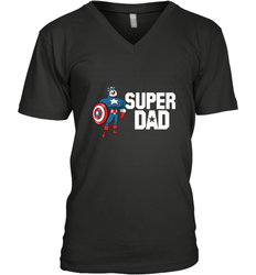 Marvel Father's Day Captain America Super Dad Portrait Men's V-Neck