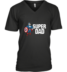 Marvel Father's Day Captain America Super Dad Portrait Men's V-Neck Men's V-Neck - skytshirtshop