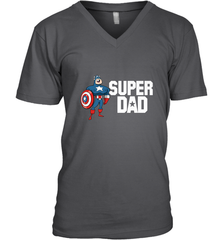 Marvel Father's Day Captain America Super Dad Portrait Men's V-Neck Men's V-Neck - skytshirtshop