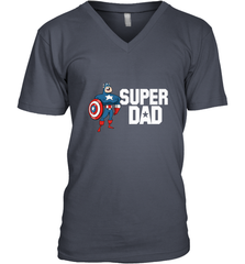 Marvel Father's Day Captain America Super Dad Portrait Men's V-Neck Men's V-Neck - skytshirtshop