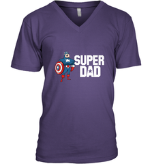 Marvel Father's Day Captain America Super Dad Portrait Men's V-Neck Men's V-Neck - skytshirtshop