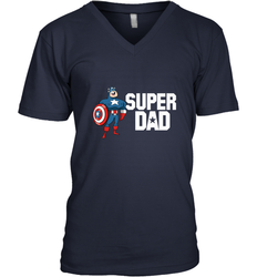 Marvel Father's Day Captain America Super Dad Portrait Men's V-Neck