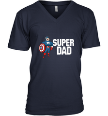 Marvel Father's Day Captain America Super Dad Portrait Men's V-Neck Men's V-Neck - skytshirtshop