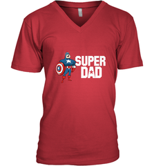 Marvel Father's Day Captain America Super Dad Portrait Men's V-Neck Men's V-Neck - skytshirtshop