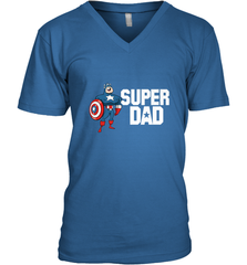 Marvel Father's Day Captain America Super Dad Portrait Men's V-Neck Men's V-Neck - skytshirtshop