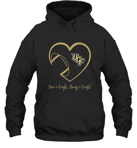 UCF Knights Football Inside Heart  Team  Apparel Hooded Sweatshirt Hooded Sweatshirt / Black / S Hooded Sweatshirt - skytshirtshop