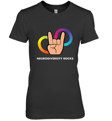 Neurodiversity Rocks Shirt Brain Autism Awareness Women's Premium T-Shirt Women's Premium T-Shirt - skytshirtshop