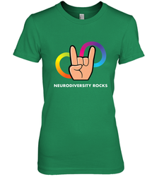 Neurodiversity Rocks Shirt Brain Autism Awareness Women's Premium T-Shirt