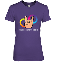 Neurodiversity Rocks Shirt Brain Autism Awareness Women's Premium T-Shirt Women's Premium T-Shirt - skytshirtshop