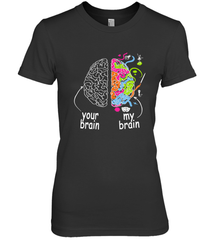 Neurodiversity brain Gift idea for Dyslexia ADHD Autism ASD Women's Premium T-Shirt Women's Premium T-Shirt - skytshirtshop