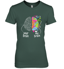 Neurodiversity brain Gift idea for Dyslexia ADHD Autism ASD Women's Premium T-Shirt Women's Premium T-Shirt - skytshirtshop
