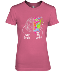 Neurodiversity brain Gift idea for Dyslexia ADHD Autism ASD Women's Premium T-Shirt Women's Premium T-Shirt - skytshirtshop