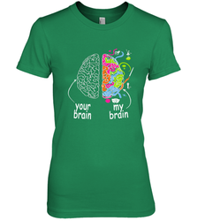 Neurodiversity brain Gift idea for Dyslexia ADHD Autism ASD Women's Premium T-Shirt