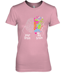 Neurodiversity brain Gift idea for Dyslexia ADHD Autism ASD Women's Premium T-Shirt Women's Premium T-Shirt - skytshirtshop