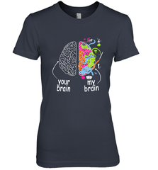 Neurodiversity brain Gift idea for Dyslexia ADHD Autism ASD Women's Premium T-Shirt Women's Premium T-Shirt - skytshirtshop