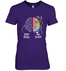 Neurodiversity brain Gift idea for Dyslexia ADHD Autism ASD Women's Premium T-Shirt Women's Premium T-Shirt - skytshirtshop