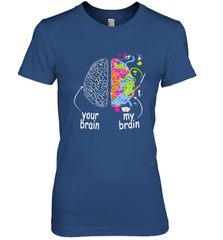 Neurodiversity brain Gift idea for Dyslexia ADHD Autism ASD Women's Premium T-Shirt Women's Premium T-Shirt - skytshirtshop