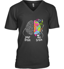 Neurodiversity brain Gift idea for Dyslexia ADHD Autism ASD Men's V-Neck Men's V-Neck - skytshirtshop