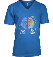 Neurodiversity brain Gift idea for Dyslexia ADHD Autism ASD Men's V-Neck Men's V-Neck - skytshirtshop