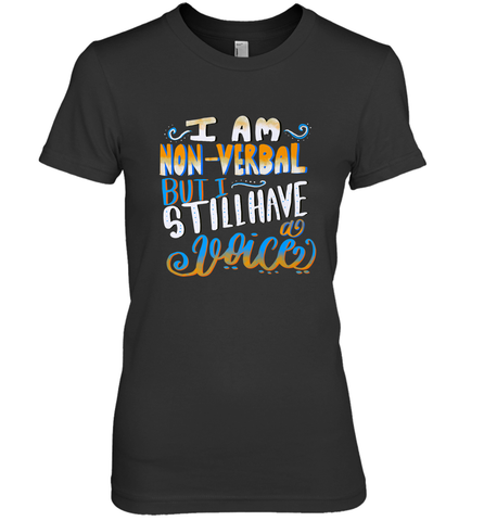 Special Needs NonVerbal Autism Awesome Women's Premium T-Shirt Women's Premium T-Shirt / Black / XS Women's Premium T-Shirt - skytshirtshop