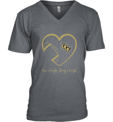 UCF Knights Football Inside Heart  Team  Apparel Men's V-Neck Men's V-Neck - skytshirtshop