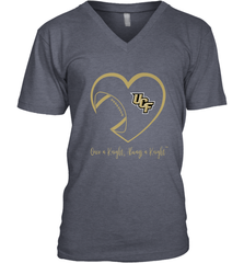 UCF Knights Football Inside Heart  Team  Apparel Men's V-Neck Men's V-Neck - skytshirtshop