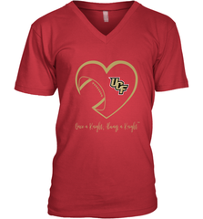 UCF Knights Football Inside Heart  Team  Apparel Men's V-Neck Men's V-Neck - skytshirtshop