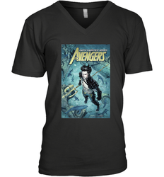 Marvel Namor Avengers Comic Cover Men's V-Neck