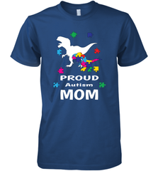 Proud Autism Mom T Rex Dinosaur Autism Awareness Men's Premium T-Shirt Men's Premium T-Shirt - skytshirtshop