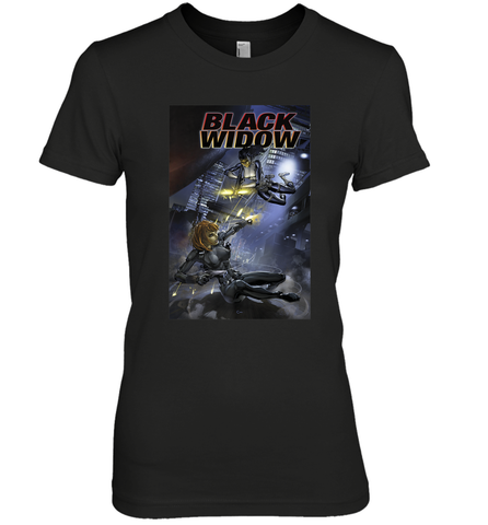 Marvel Comixology Black Widow Madame Of Masque Comic Cover Women's Premium T-Shirt Women's Premium T-Shirt / Black / XS Women's Premium T-Shirt - skytshirtshop