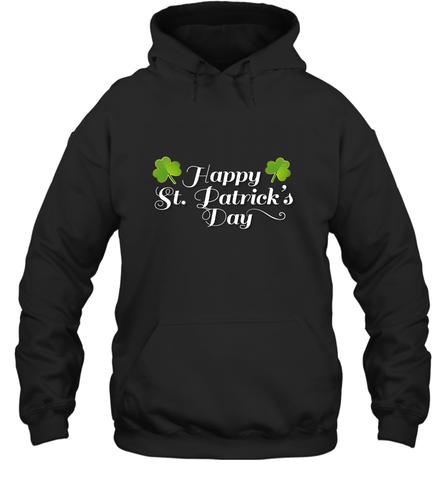 Shamrock Happy St patrick's Shirt for men and women (2) Hooded Sweatshirt Hooded Sweatshirt / Black / S Hooded Sweatshirt - skytshirtshop