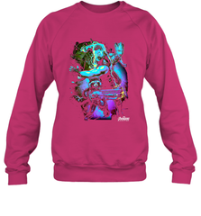 Marvel Infinity War Thor Rocket Groot Neon Crewneck Sweatshirt Crewneck Sweatshirt - skytshirtshop