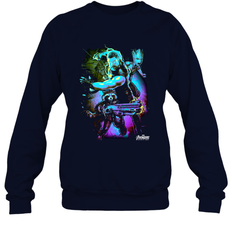 Marvel Infinity War Thor Rocket Groot Neon Crewneck Sweatshirt