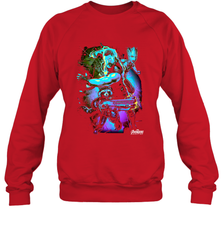 Marvel Infinity War Thor Rocket Groot Neon Crewneck Sweatshirt Crewneck Sweatshirt - skytshirtshop