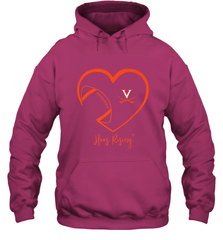 Virginia Cavaliers Football Inside Heart  Team Hooded Sweatshirt Hooded Sweatshirt - skytshirtshop