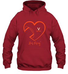 Virginia Cavaliers Football Inside Heart  Team Hooded Sweatshirt Hooded Sweatshirt - skytshirtshop