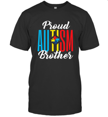 Proud Autism Brother Awareness Support Premium T Shirt Men's T-Shirt Men's T-Shirt - skytshirtshop