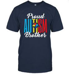 Proud Autism Brother Awareness Support Premium T Shirt Men's T-Shirt Men's T-Shirt - skytshirtshop