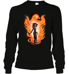 Marvel X Men Rise Of The Dark Phoenix Flames Long Sleeve T-Shirt