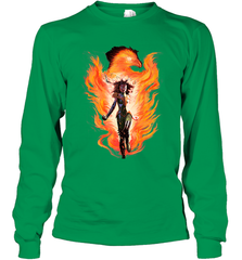 Marvel X Men Rise Of The Dark Phoenix Flames Long Sleeve T-Shirt Long Sleeve T-Shirt - skytshirtshop