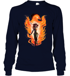 Marvel X Men Rise Of The Dark Phoenix Flames Long Sleeve T-Shirt
