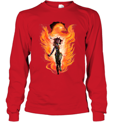 Marvel X Men Rise Of The Dark Phoenix Flames Long Sleeve T-Shirt Long Sleeve T-Shirt - skytshirtshop