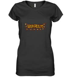 Marvel War of the Realms Comic Logo Women's V-Neck T-Shirt